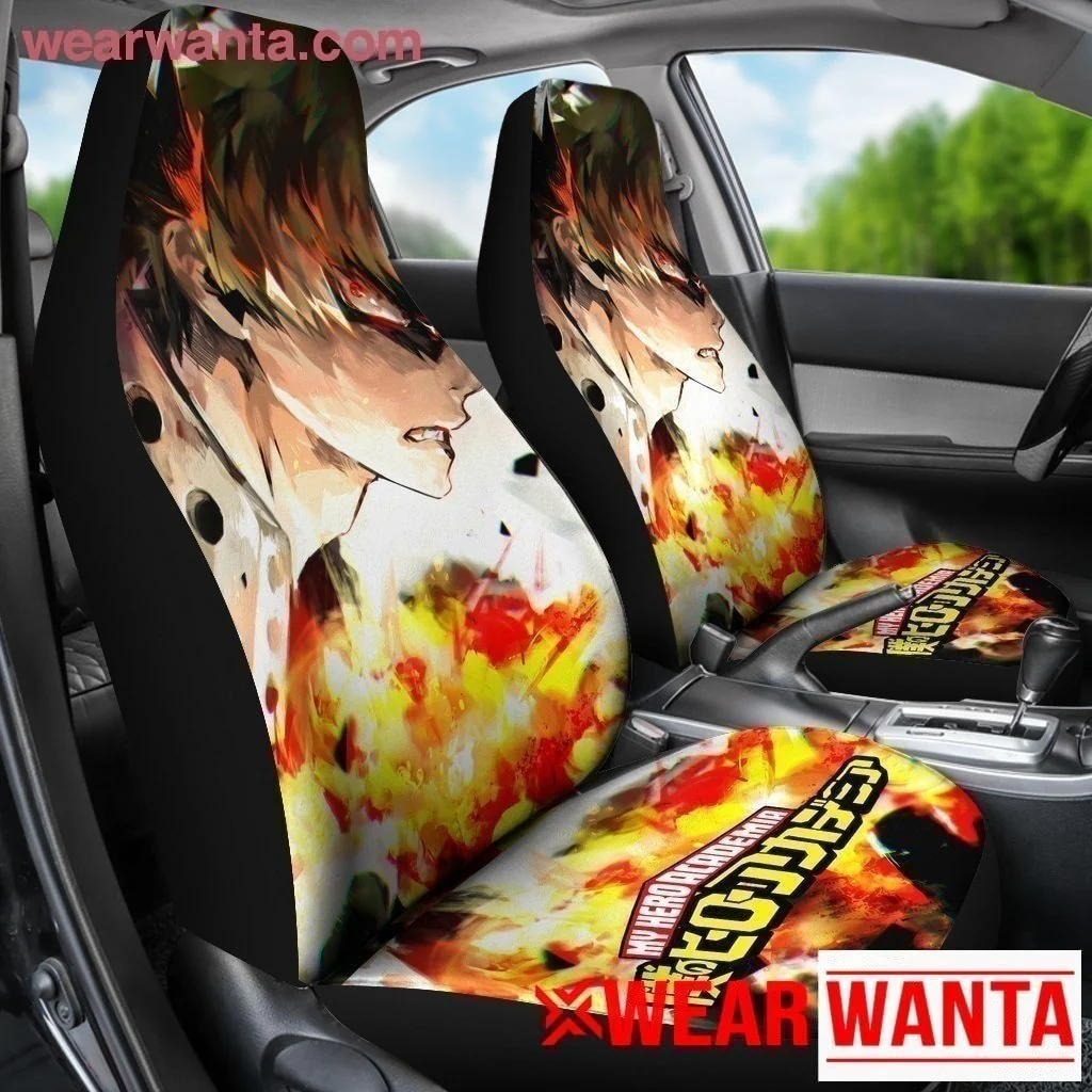 Anger Katsuki Bakugo With Red Eyes Fire My Hero Academia Car Seat Covers MN04 - Image 4