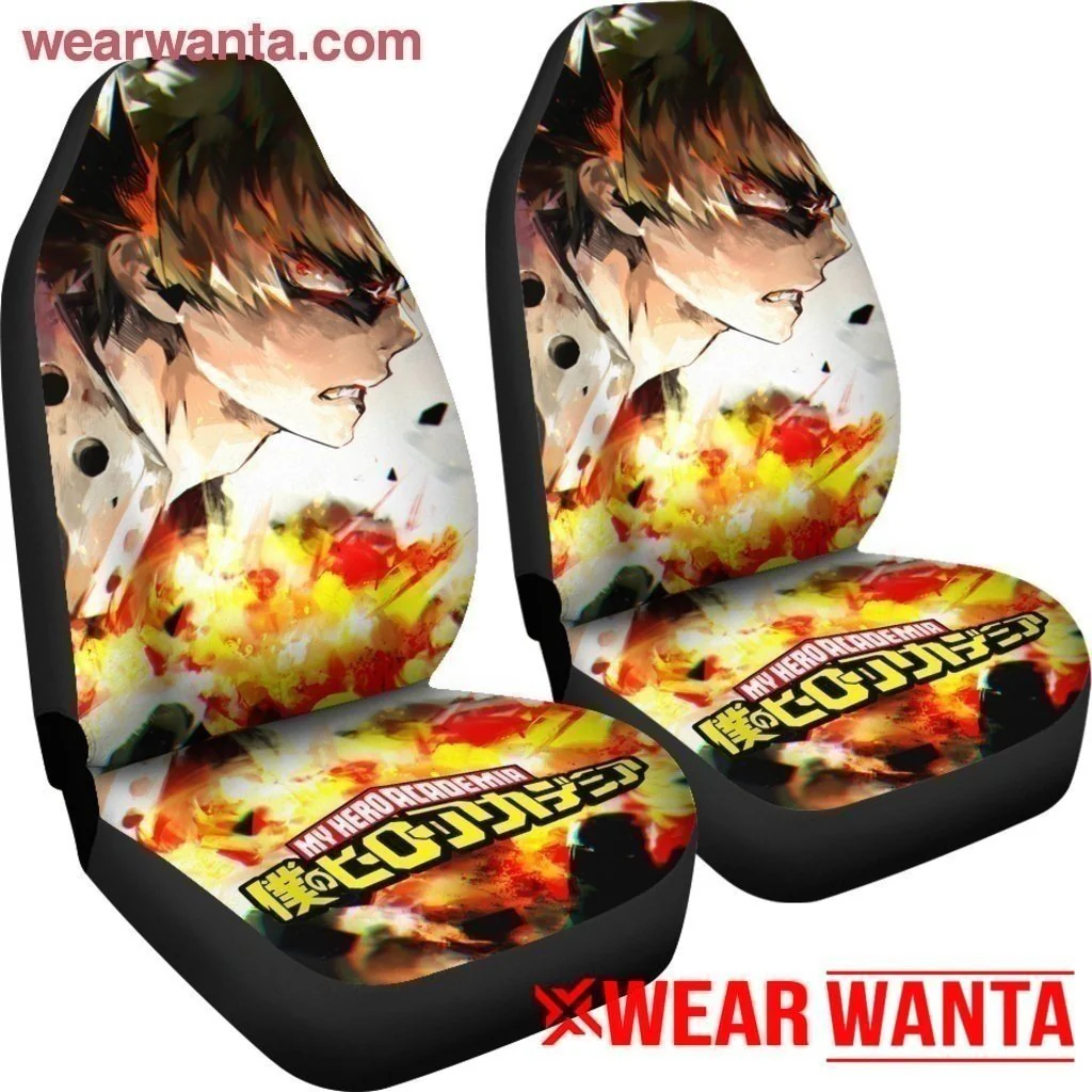 Anger Katsuki Bakugo With Red Eyes Fire My Hero Academia Car Seat Covers MN04 - Image 5