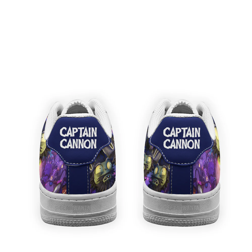 Plants Vs Zombies Captain Cannon Low-Top Leather Sneakers Custom Name - Image 4
