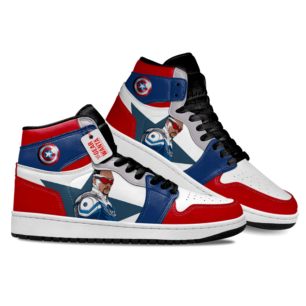 Captain Sam Wilson High-Top Leather Sneakers Collection - Image 3
