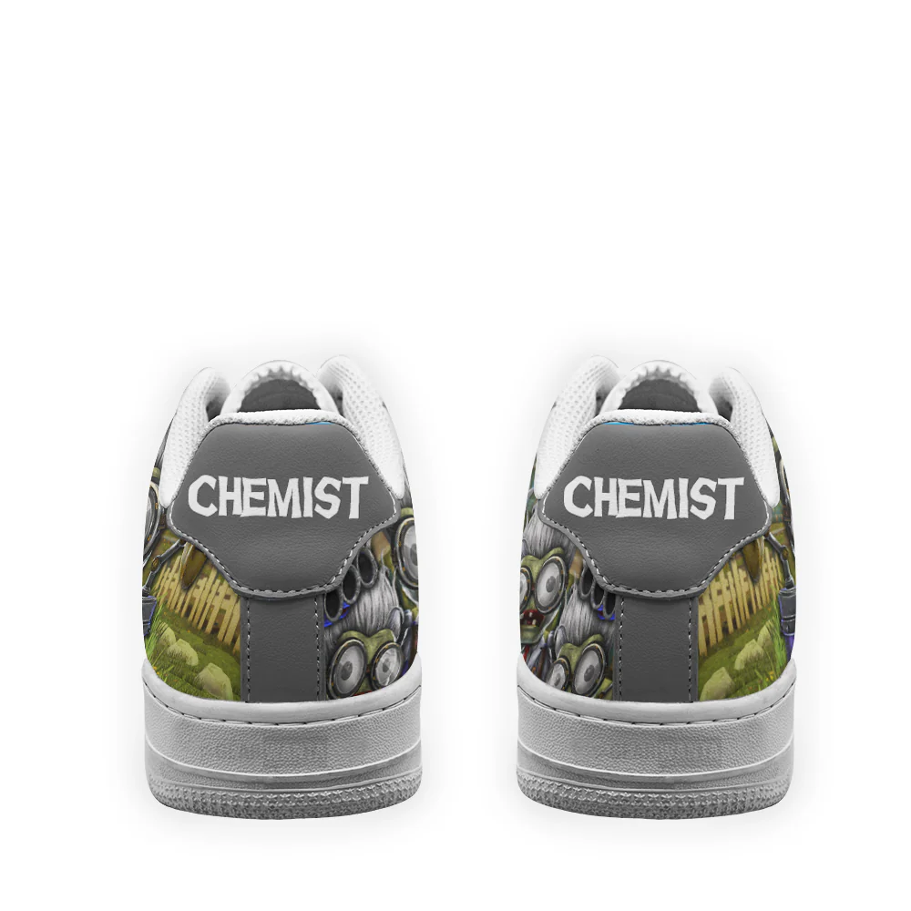 Plants Vs Zombies Chemist Low-Top Leather Sneakers Custom Name - Image 4