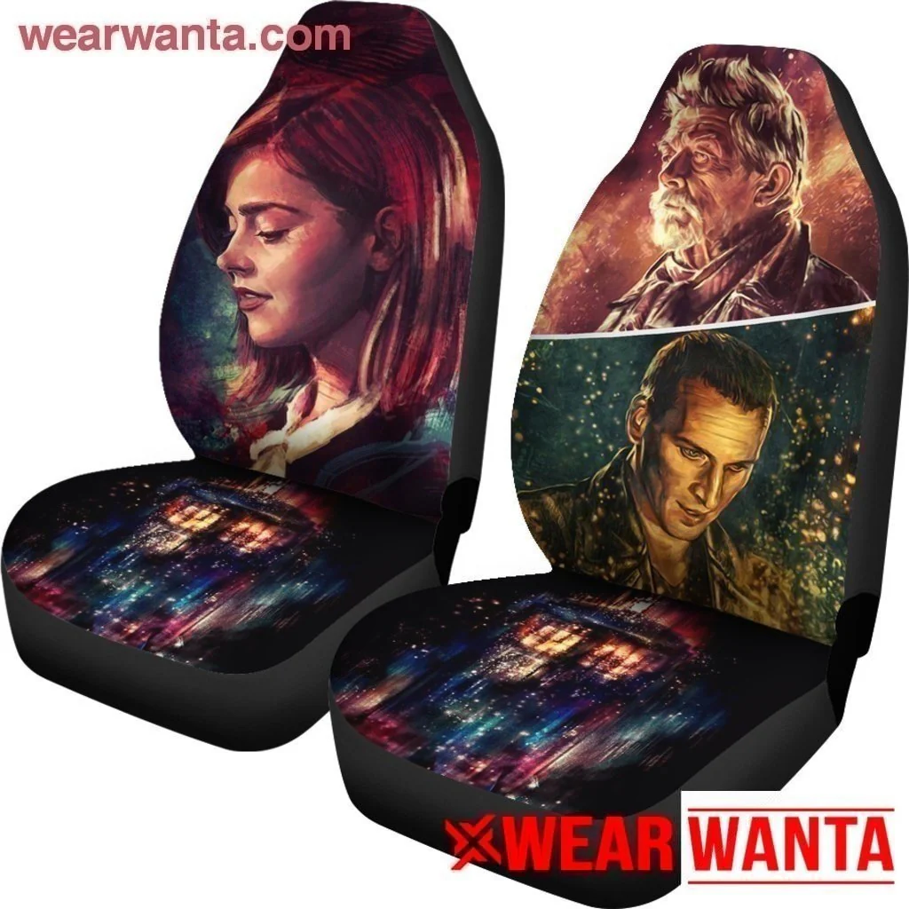 Clara Oswald War Doctor Ninth Doctor Who Car Seat Covers Fan Made MN05 - Image 3