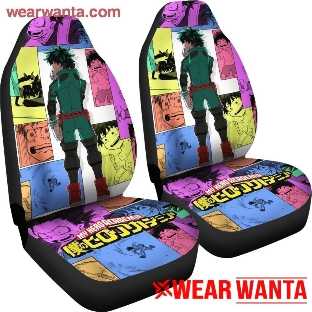 Cute Izuku Midoriya Collage My Hero Academia Car Seat Covers MN04 - Image 5