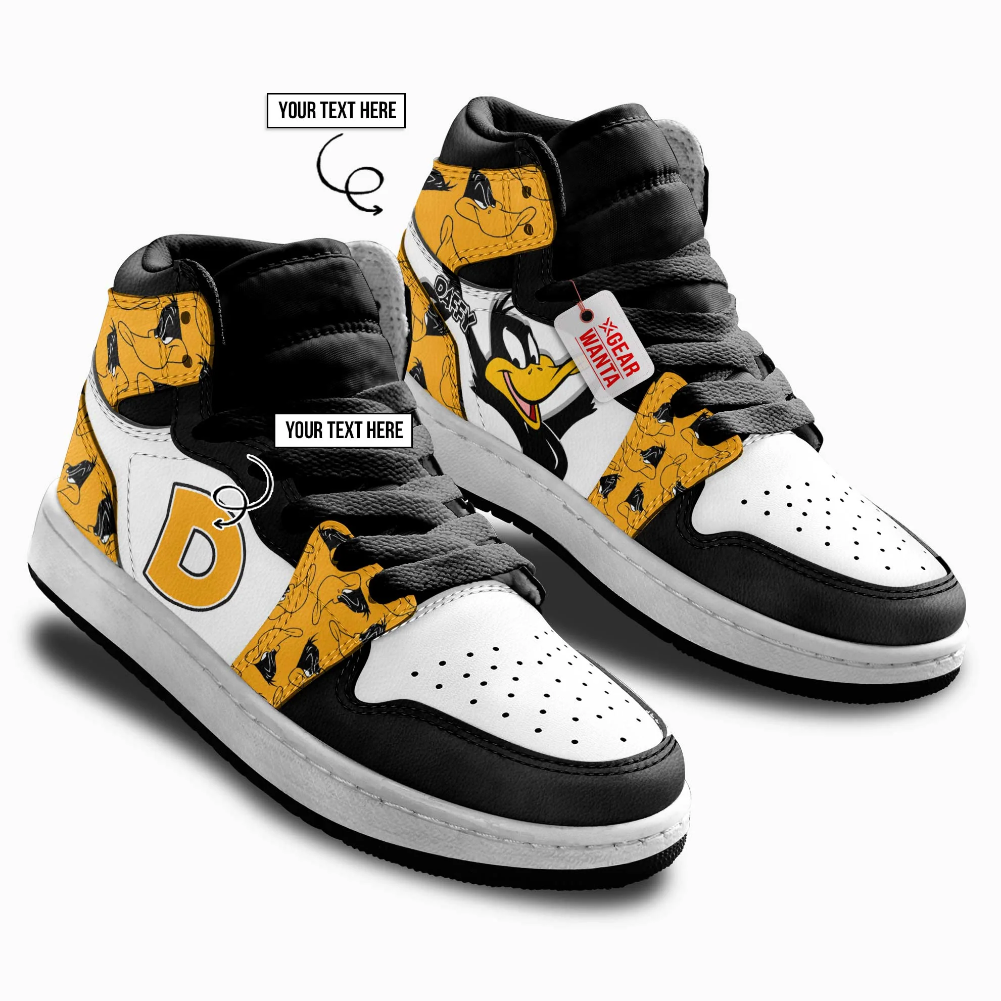 Daffy Kids High-Top Leather Sneakers - Image 3