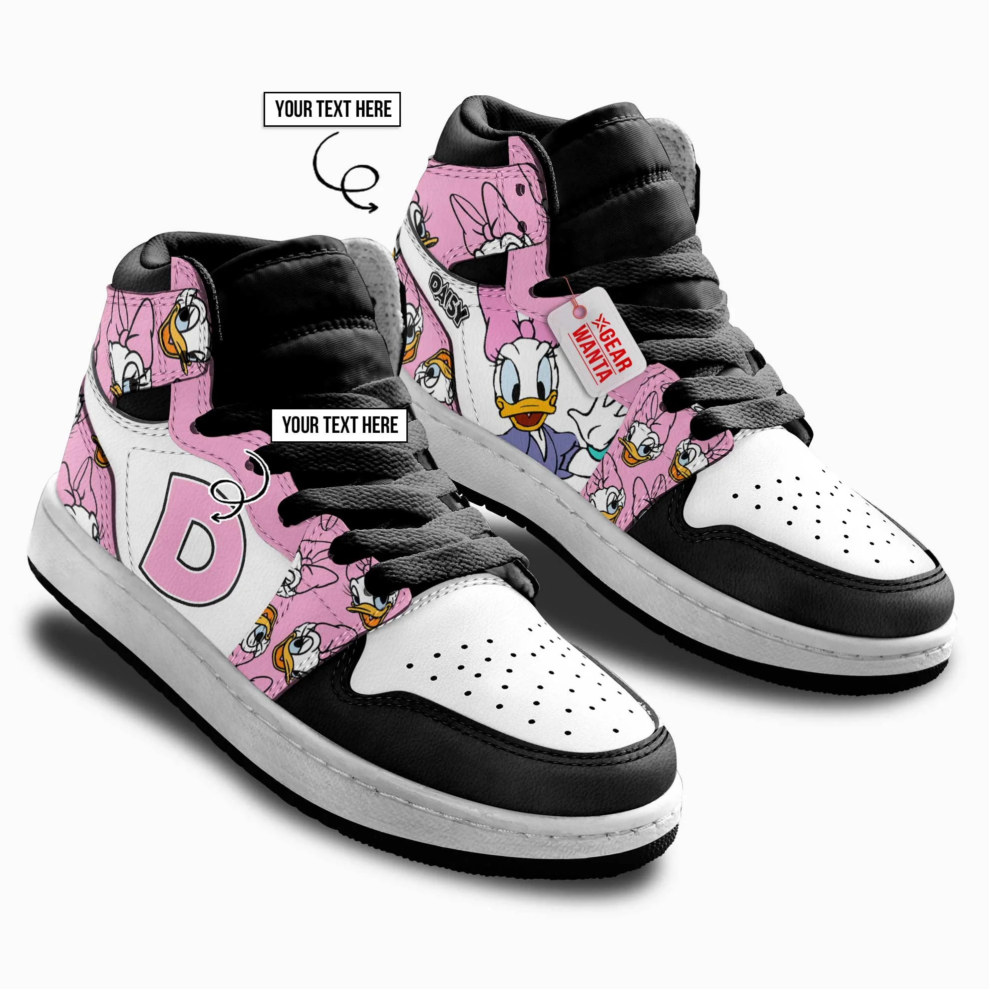 Daisy Duck Kids High-Top Leather Sneakers - Image 3