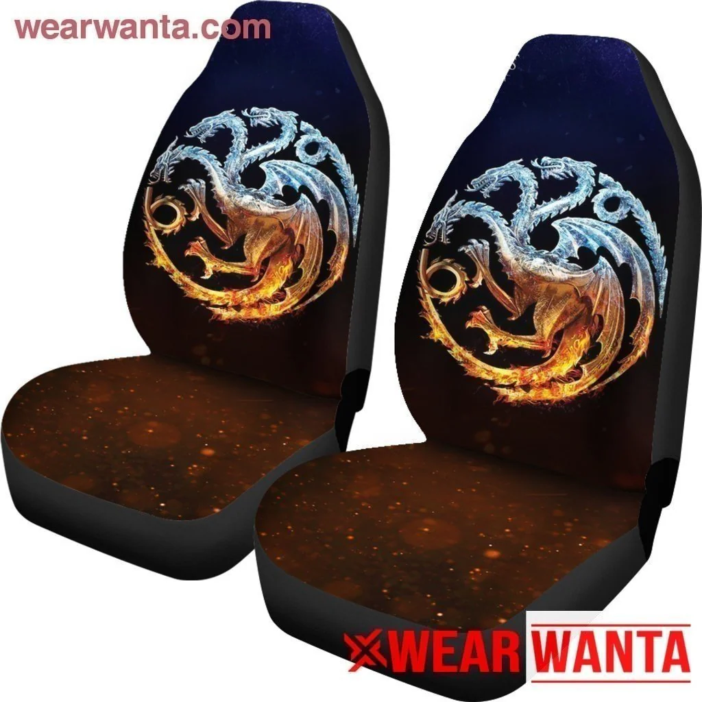 House Targaryen Dragon Car Seat Covers Custom Game Of Thrones Car Decoration - Image 3