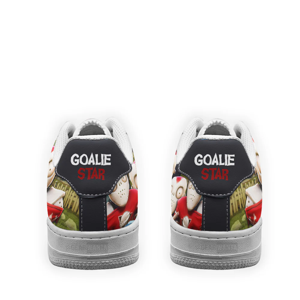 Plants Vs Zombies Goalie Star Low-Top Leather Sneakers Custom Name - Image 4