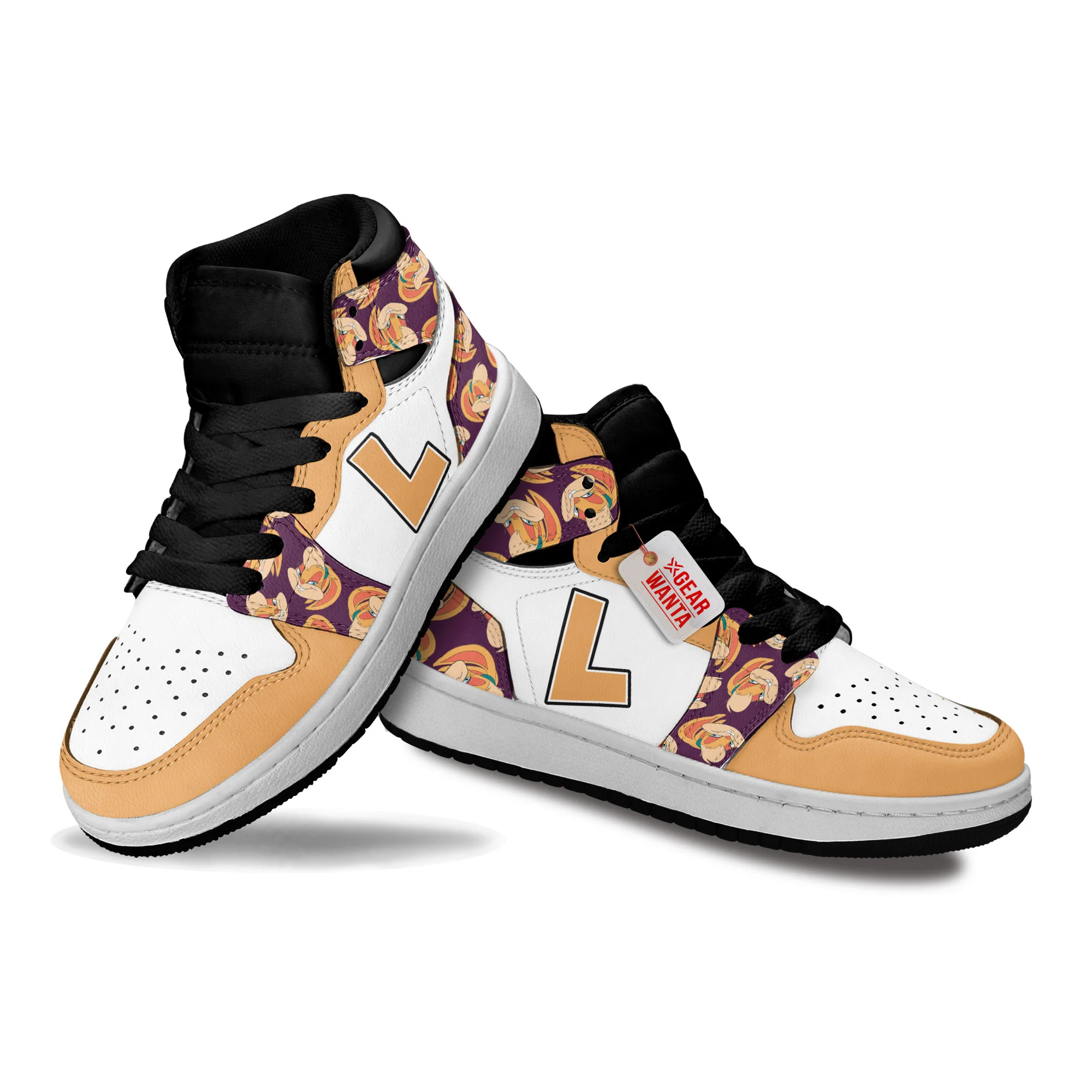 Lola Bunny Kids High-Top Leather Sneakers - Image 4
