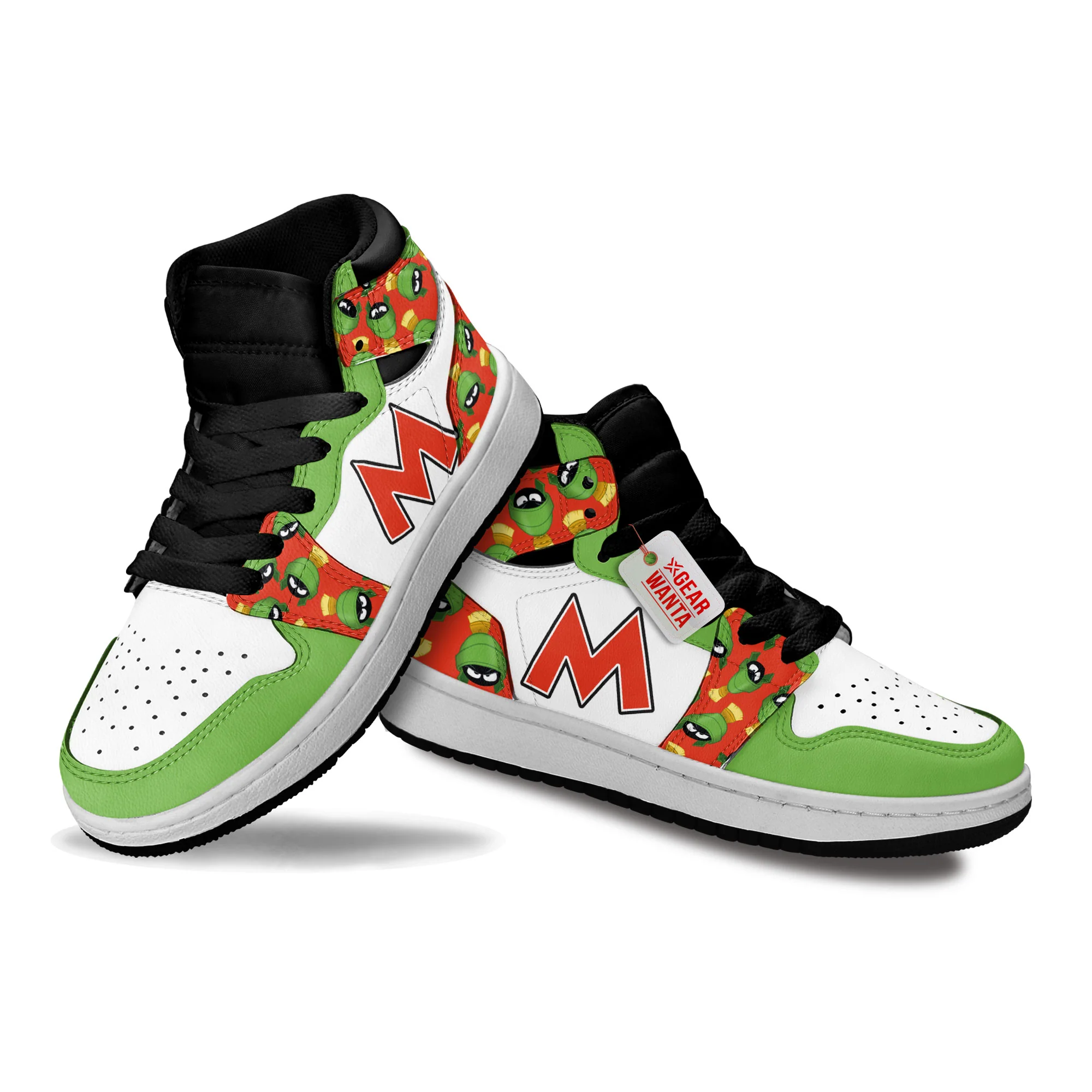 Marvin The Martian Kids High-Top Leather Sneakers - Image 4