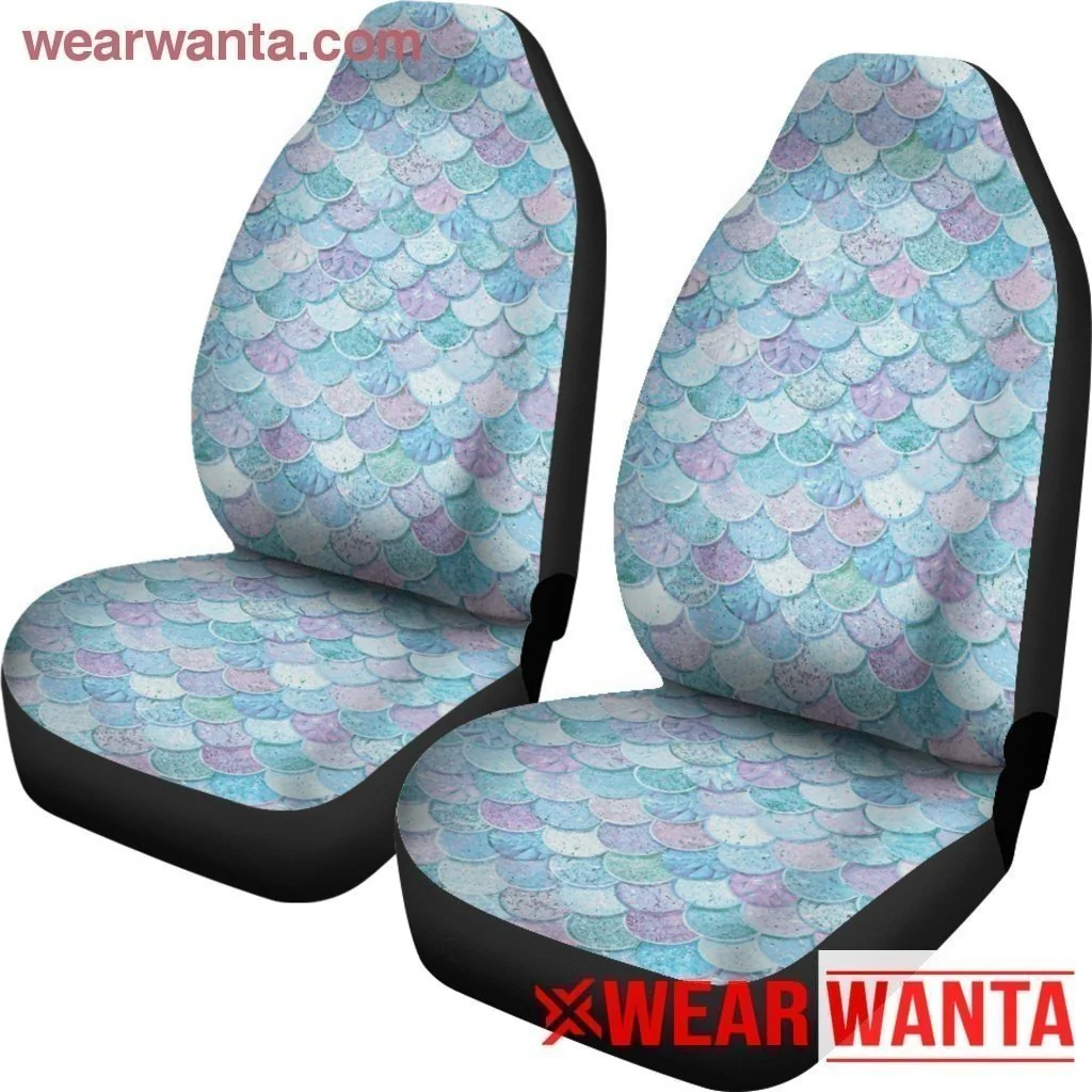 Mermaid Car Seat Covers Custom Pattern Car Decoration - Image 3