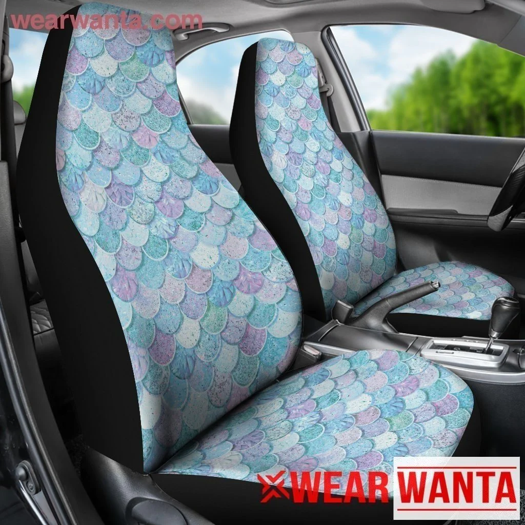 Mermaid Car Seat Covers Custom Pattern Car Decoration - Image 4