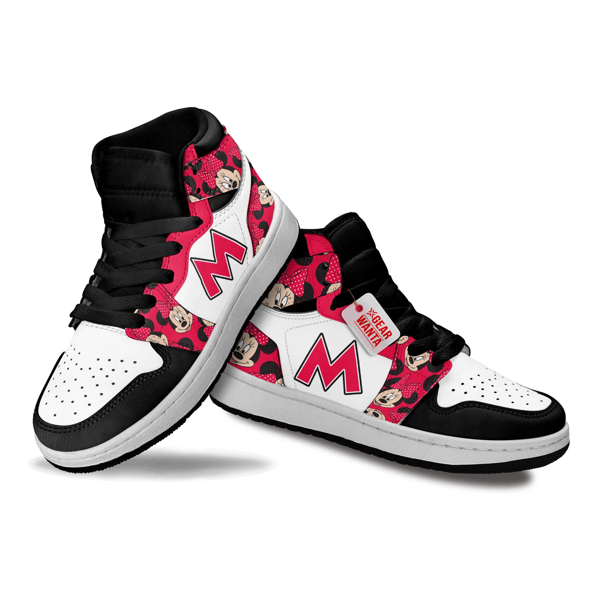 Minnie Kids High-Top Leather Sneakers - Image 4