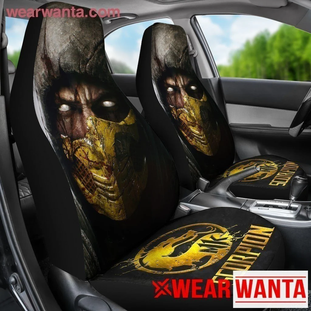 Mortal Kombat Golden Scorpion Car Seat Covers MN05 - Image 4