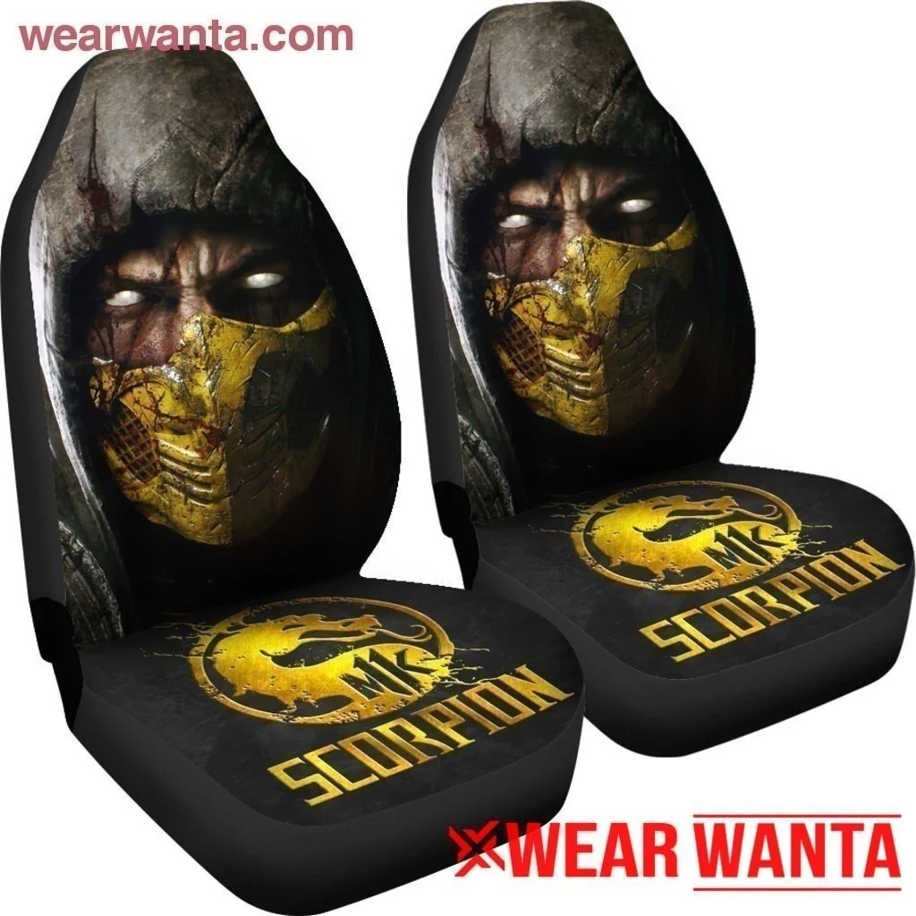 Mortal Kombat Golden Scorpion Car Seat Covers MN05 - Image 5