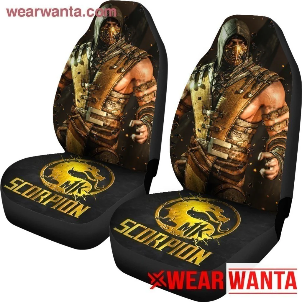 Mortal Kombat Scorpion Golden Car Seat Covers MN05 - Image 3