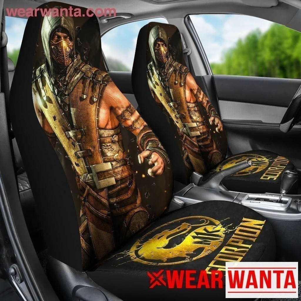 Mortal Kombat Scorpion Golden Car Seat Covers MN05 - Image 4