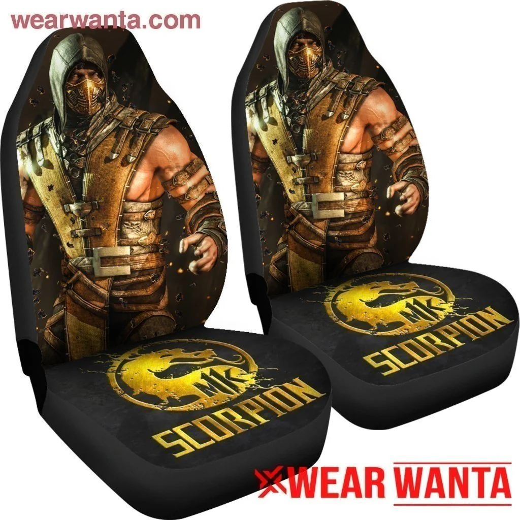 Mortal Kombat Scorpion Golden Car Seat Covers MN05 - Image 5