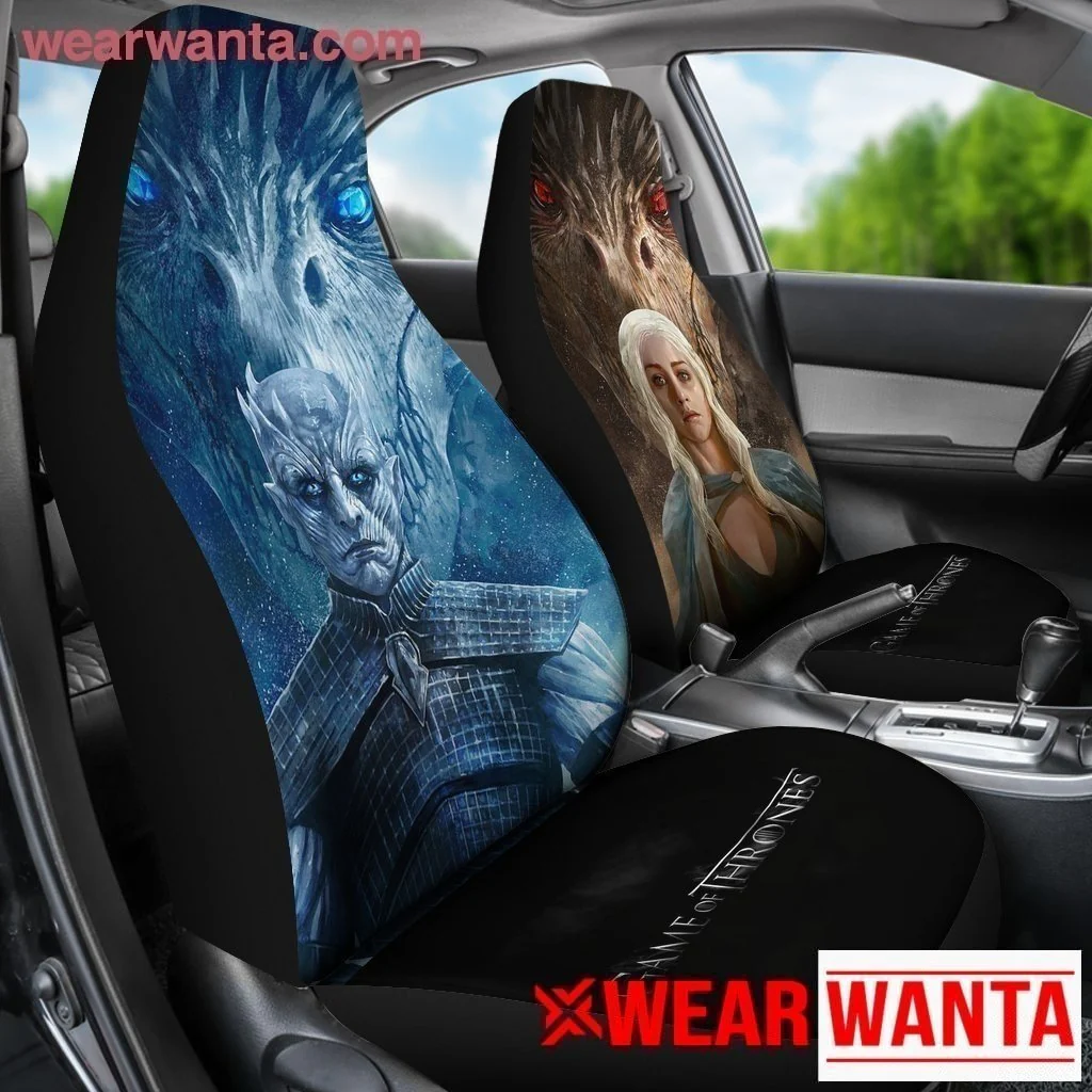 Mother Dragon Vs Night King Car Seat Covers Game Of Thrones LT04 - Image 4