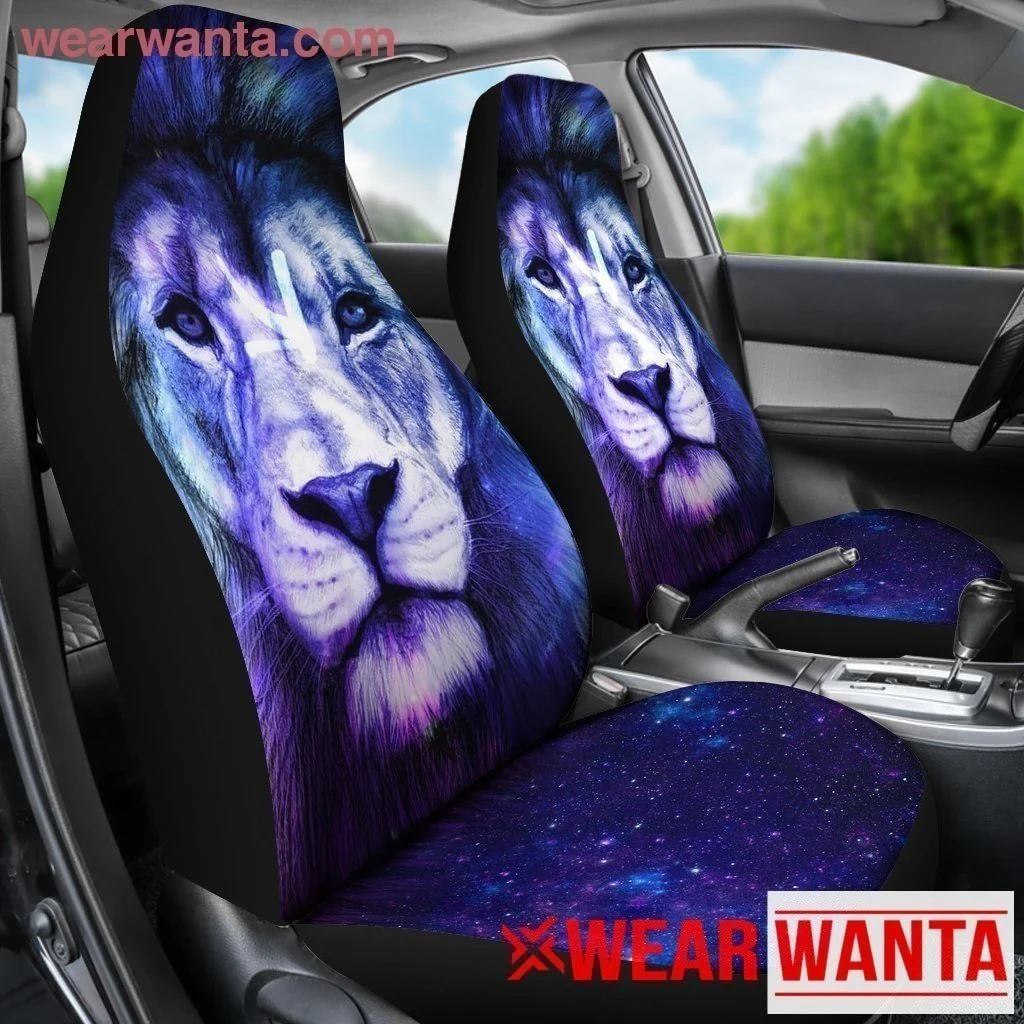 Neon Lion Face Car Seat Covers LT03 - Image 4