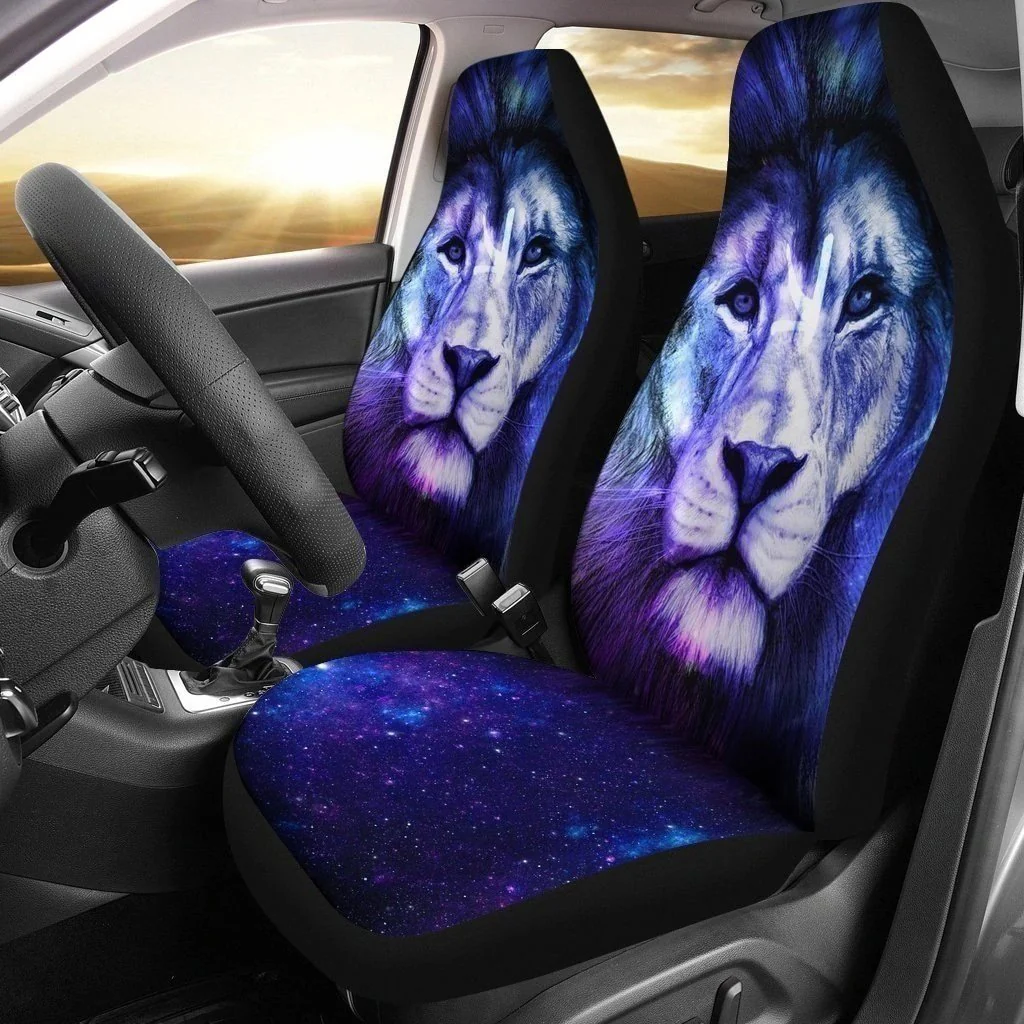 Neon Lion Face Car Seat Covers LT03 - Image 6