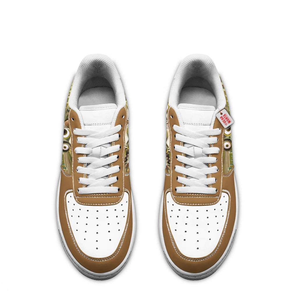 Plants Vs Zombies Paleontologist Low-Top Leather Sneakers Custom Name - Image 3