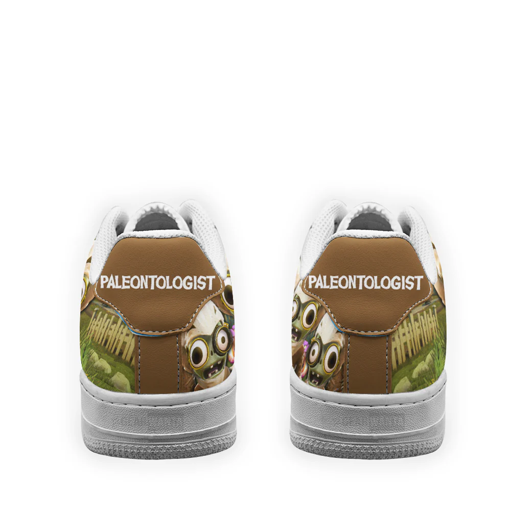 Plants Vs Zombies Paleontologist Low-Top Leather Sneakers Custom Name - Image 4