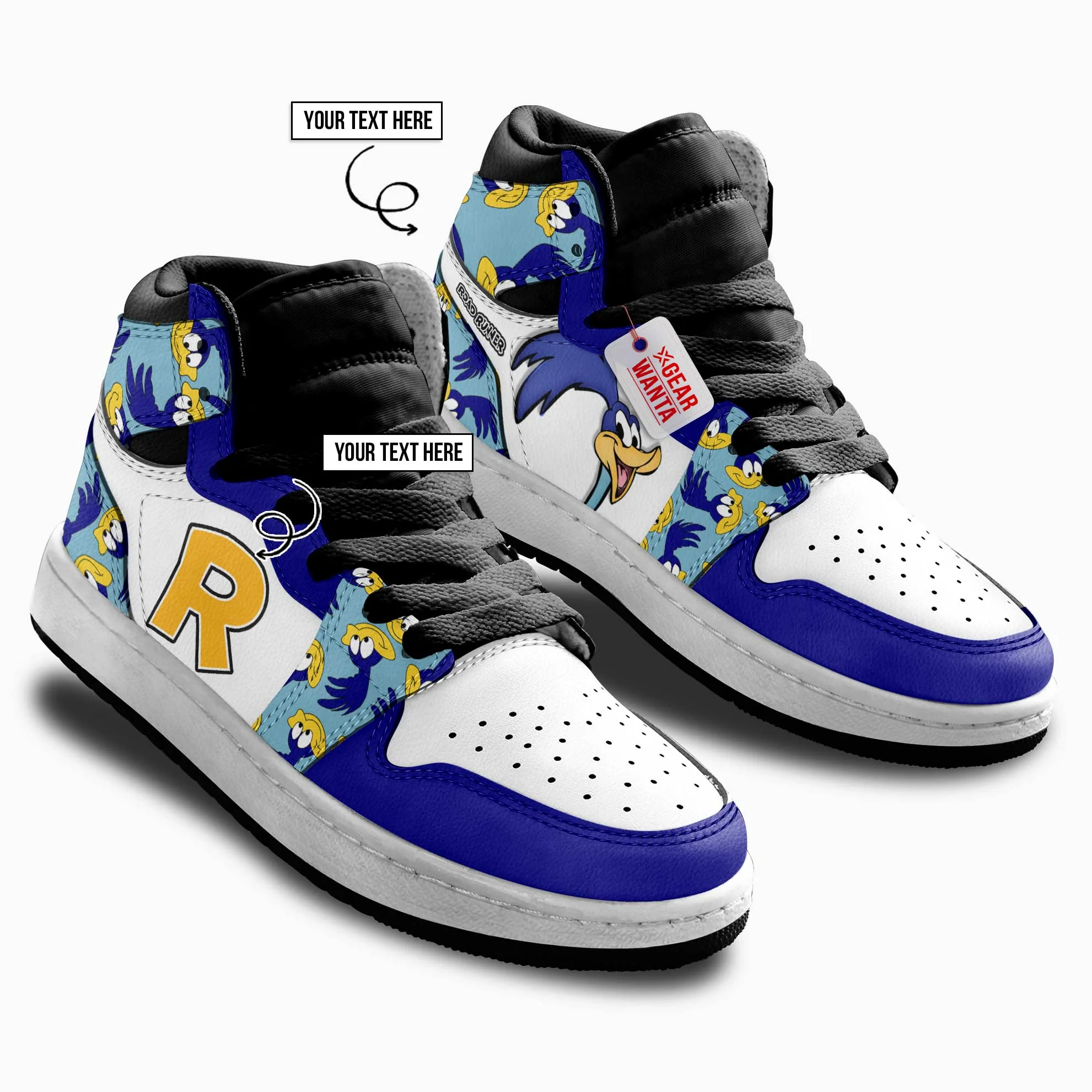 Road Runner Kids High-Top Leather Sneakers - Image 3
