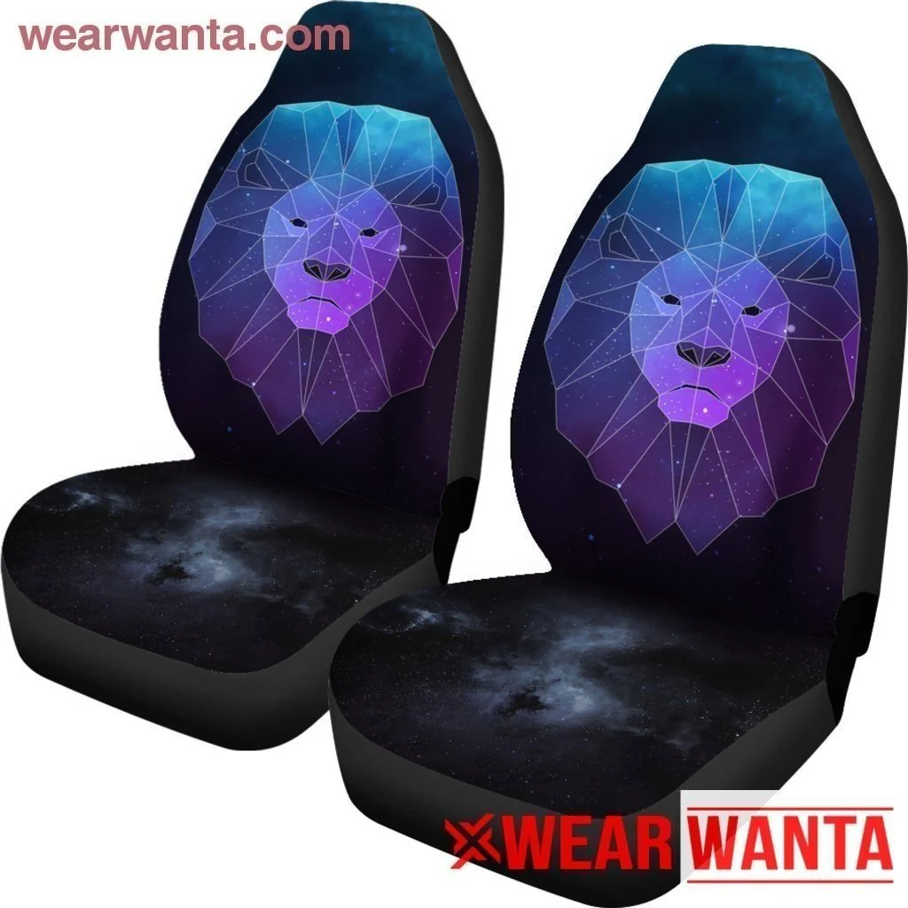 Sad Lion Face Neon Car Seat Covers LT03 - Image 3