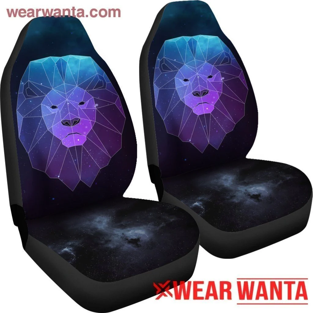 Sad Lion Face Neon Car Seat Covers LT03 - Image 5