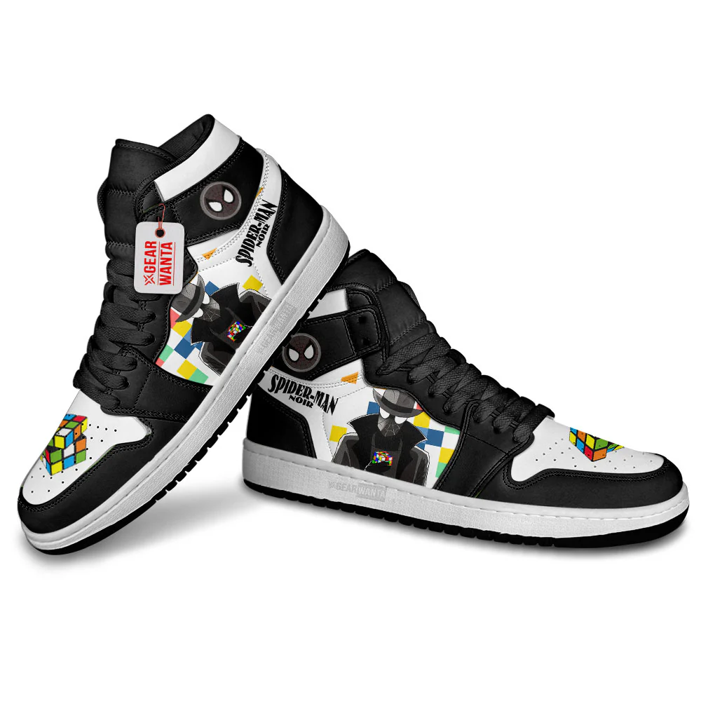 Spider Man Noir Rubik High-Top Leather Sneakers Collection - Image 4