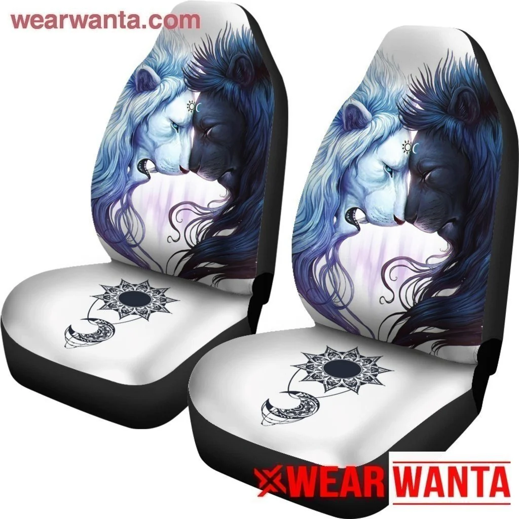 Sun And Moon Lion Car Seat Covers LT04 - Image 3