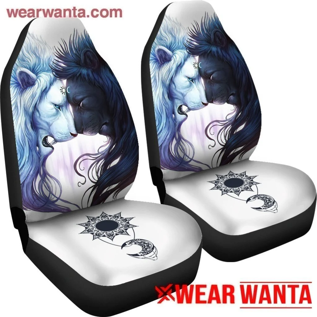 Sun And Moon Lion Car Seat Covers LT04 - Image 5