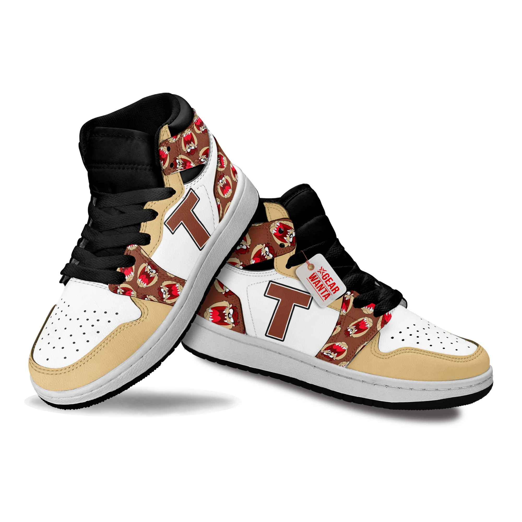 Tasmanian Devil Kids High-Top Leather Sneakers - Image 4