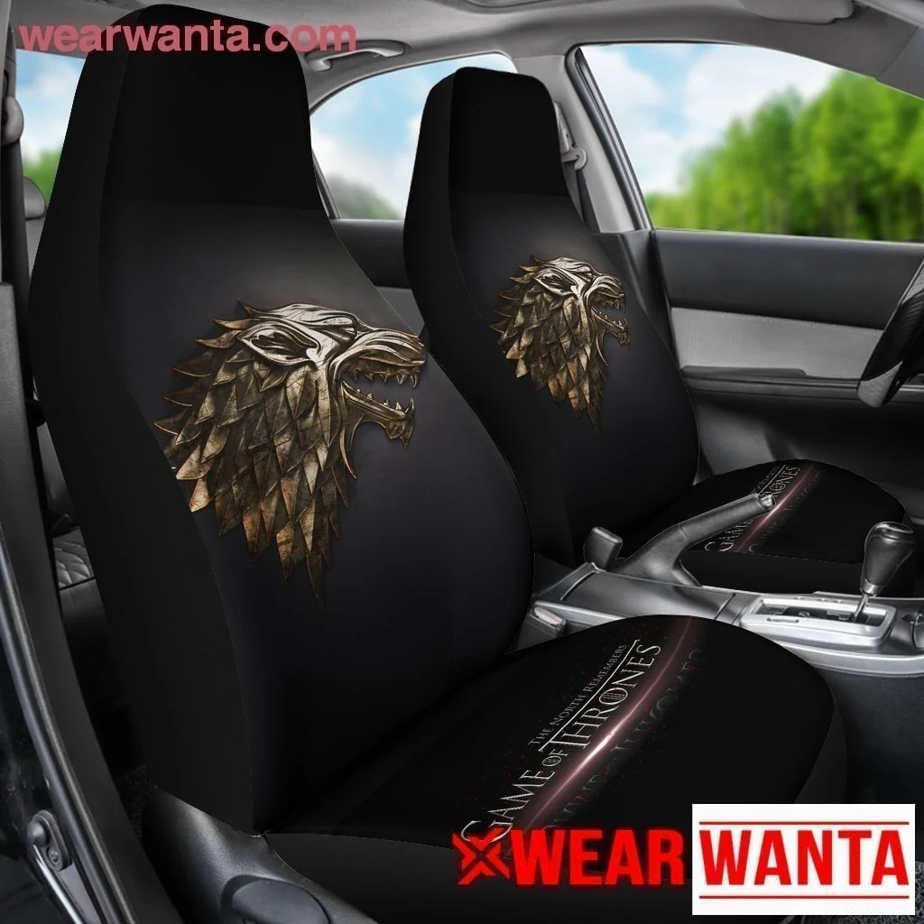 The North Remembers House Stark Car Seat Covers Custom Game Of Thrones - Image 4