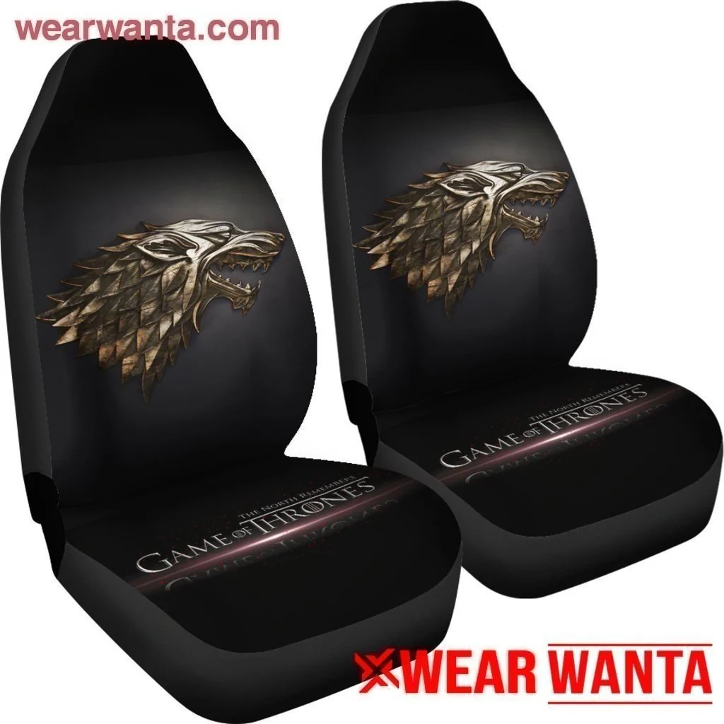 The North Remembers House Stark Car Seat Covers Custom Game Of Thrones - Image 5